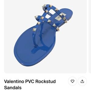 Valentino Vibrant Blue Studded Sandals